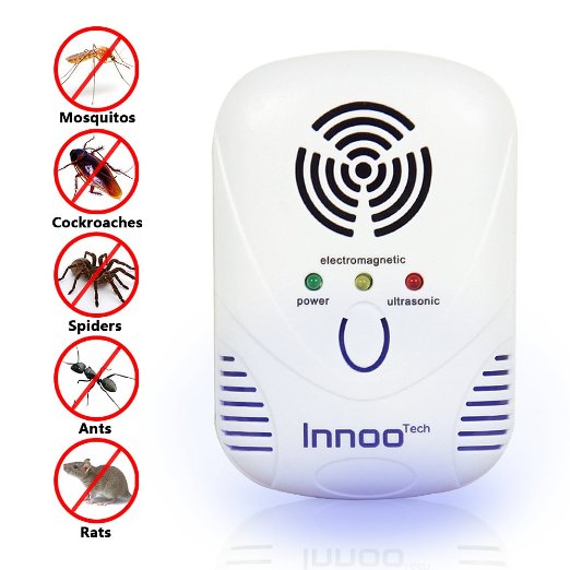 Innoo Tech Pest Control - Ultrasonic Pest Repeller Electronic with Latest Dual Wave Brands for All Kind of Insects and Rodents - Pest Repeller Ultrasonic with Blue Night Light