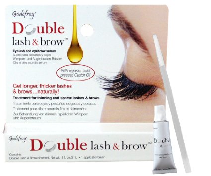 Godefroy Double Lash and Brow Treatment, for longer & thicker eyelash and eyebrows (3ml   applicator)