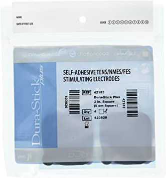 Chattanooga Dura-Stick Plus Self Adhesive Electrodes, 2" x 2" Square (40 Pack)