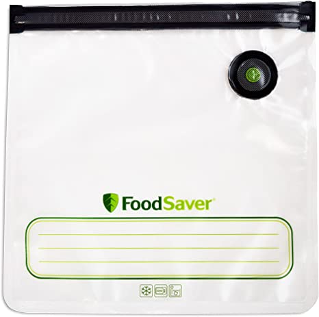 FoodSaver® Reusable Gallon Vacuum Zipper Bags, for Use with FoodSaver Handheld Vacuum Sealers, 8 Count