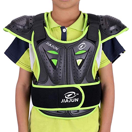 Takuey Children's Professional Armor Vest Protective Gear Jackets Guard Shirt for Dirtbike Motocross Skiing Snowboarding Dirt Bike Body Chest Spine Protector Back Motorcycle Support