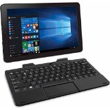RCA Cambio 101 2-in-1 Tablet 32GB Intel Quad Core Windows 10 Black Touchscreen Laptop Computer with Bluetooth and WIFI