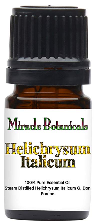 Miracle Botanicals French Helichrysum Italicum (Immortelle) Essential Oil - 100% Pure Helichrysum Italicum G. Don (ssp Italicum) - Therapeutic Grade - 5ml