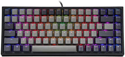 EPOMAKER EP84 84-Key RGB Hotswap Wired Mechanical Gaming Keyboard with PBT Dye-subbed Keycaps for Mac/Win/Gamers (Gateron Blue Switch, Grey Black)