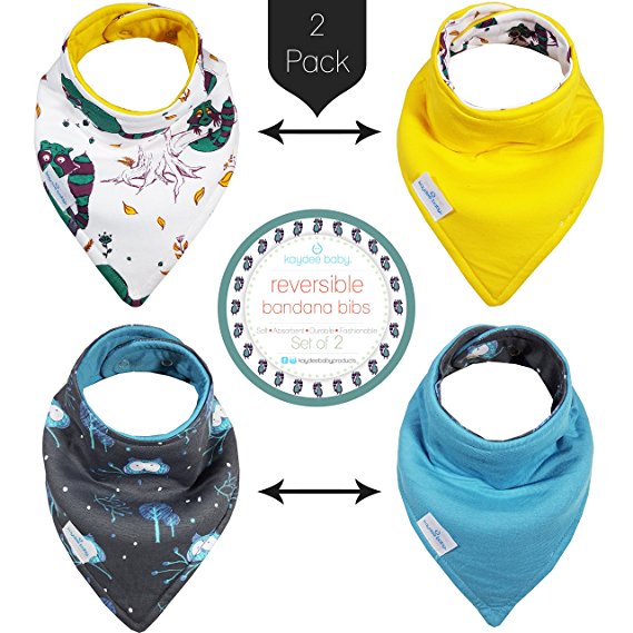 Kaydee Baby Dribble Drool Bandana Bibs For Boys and For Girls - Variety of Options Available