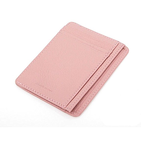 Leather Mini Slim Wallet Women Useful Card Wallets Small Purse Business Card Wallet