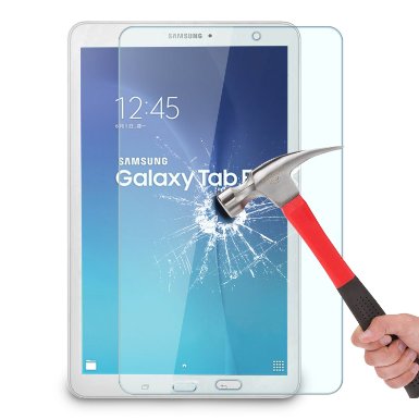 Samsung Galaxy Tab E 96 Inch Glass Screen Protector OMOTON Tempered-Glass Protector with 9H Hardness Crystal Clear Scratch-Resistant Easy Installation Lifetime Warranty