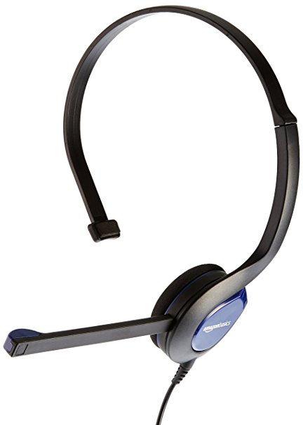 AmazonBasics Chat Headset for Xbox One, PS4 and PC - Blue