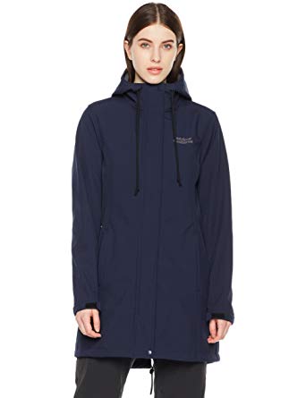 Outdoor Ventures Women Veda Softshell Waterproof Windproof Fleece Lined Hooded Long Jacket