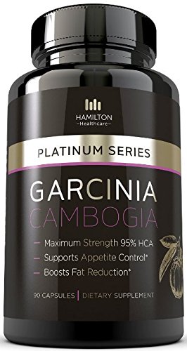 95% HCA EXTREME GARCINIA CAMBOGIA - 100% Pure Extract -- All Natural Formula with Potassium - NO CALCIUM - 90 Count Quality Veggie Capsules by Hamilton Healthcare