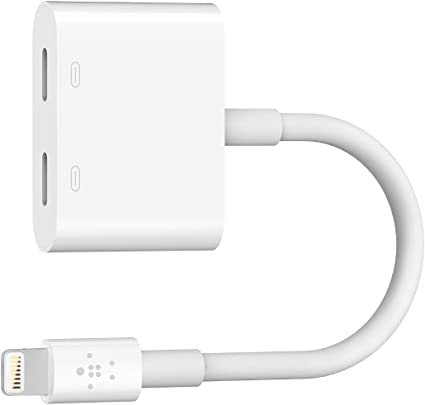 Belkin Adaptateur de charge audio Rockstar Lightning Adaptateur audio iPhone Lightning Adaptateur de charge pour iPhone 11 11 Pro/Pro Max XS XS Max XR X SE 8/8 Plus etc.