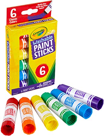 Crayola Washable Paint Sticks, No Water Required, Paint Set for Kids, Art Supplies, 6 Count, Multi