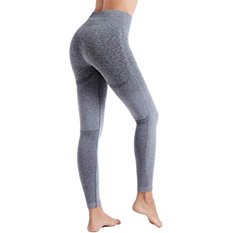 Aoxjox Yoga Pants for Women High Waisted Gym Sport Ombre Seamless Leggings