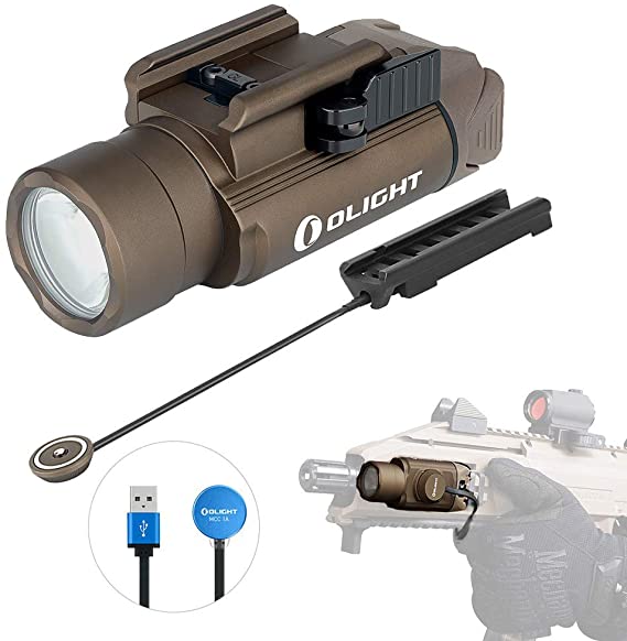 OLIGHT PL-Pro Valkyrie 1500 Lumens High Performance LED Rechargeable Weaponlight Rail Mount Tactical Flashlight with Magnetic Remote Pressure Switch