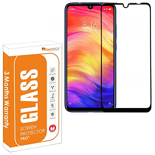 OpenTech® Tempered Glass Screen Protector Compatible for Xiaomi Redmi Note 7 / Redmi Note 7s / Redmi Note 7 Pro with Edge to Edge Coverage and Easy Installation kit