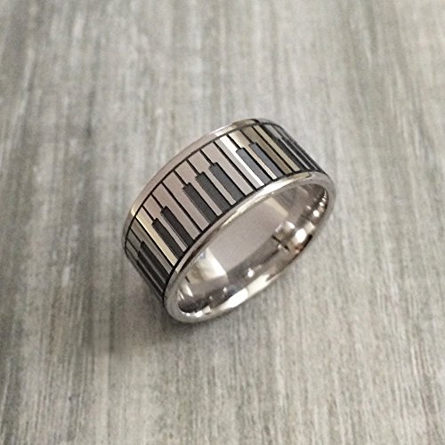 Piano ring, pianist jewelry, sterling silver piano wedding ring