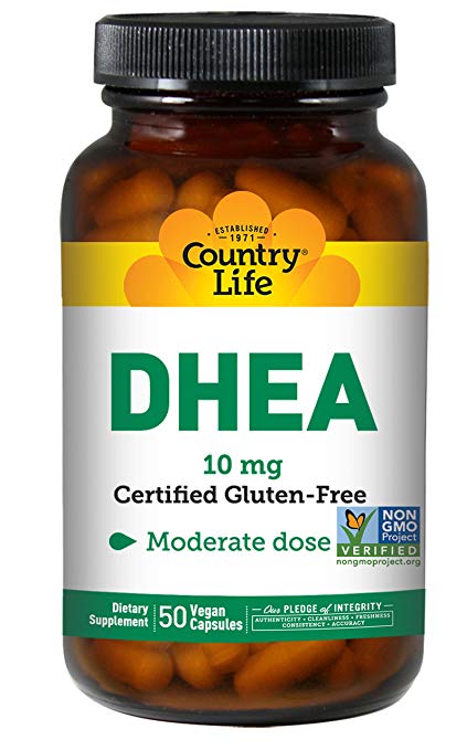 Country Life DHEA 10 mg - 50 Vegetarian Capsules | Promotes Sex Hormones | Supports Graceful Aging