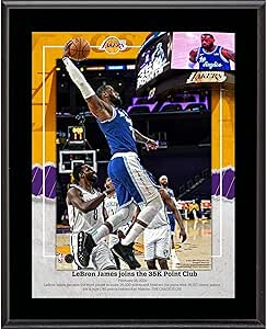 Sports Memorabilia LeBron James Los Angeles Lakers Framed 10.5" x 13" 3rd Player In NBA History to Score 35,000 Points - NBA Team Sublimated Plaques and Collages