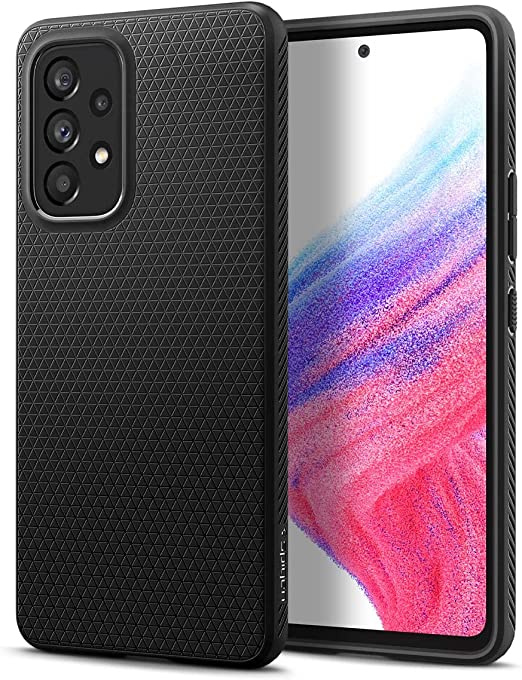 SPIGEN Liquid Air Case Designed for Samsung Galaxy A53 5G (2022) Soft TPU Armor Slim Cover - Black