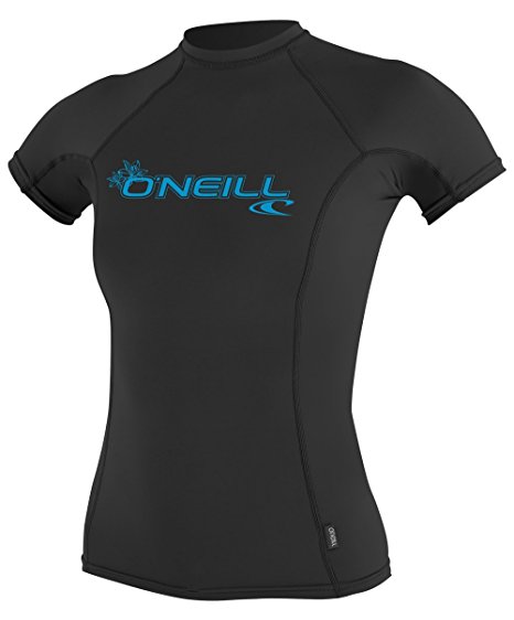 O'Neill Wetsuits UV Sun Protection Womens Basic Skins Short Sleeve Crew Sun Shirt Rash Guard