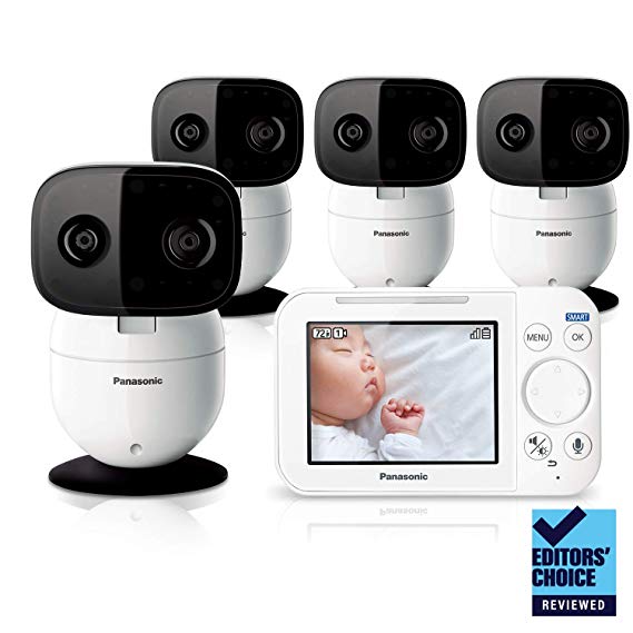 Panasonic Video Baby Monitor/Camera with Remote Pan/Tilt/Zoom and Three Additional Add-On Cameras