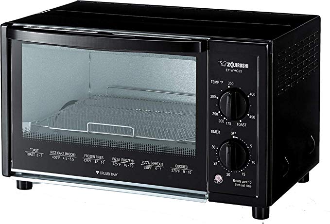 Zojirushi ET-WMC22 Toaster Oven, 2-Slice, Black