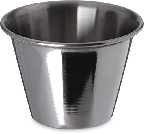 Carlisle 602500 Ramekin Dipping Sauce Cup, 2.5 oz., Stainless Steel (Pack of 12)