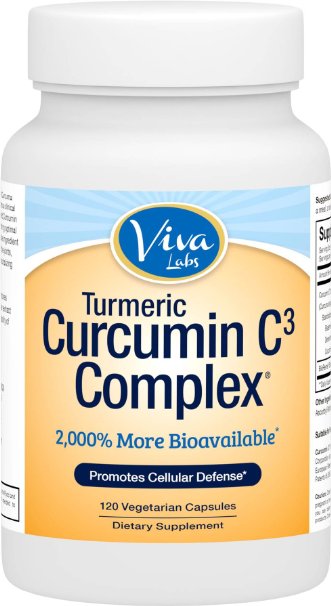 Curcumin C3® (Turmeric) w/ Bioperine® - 2,000 % More Bioavailable 500mg, 120 Vegetarian Capsules