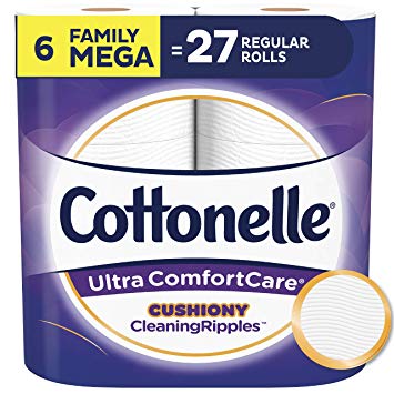 Cottonelle Ultra ComfortCare Toilet Paper, NEW 6 Family Mega Rolls