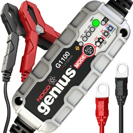 NOCO Genius G1100 6V/12V 1.1-Amp Smart Battery Charger and Maintainer