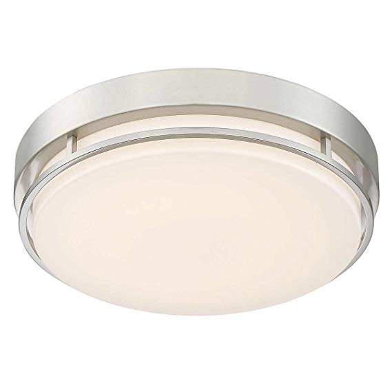 Altair LED 14" Flushmount Dimmable Light Fixture in Brushed Nickel Finish