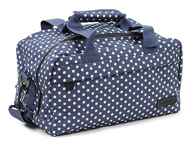 Members Essential On-Board Ryanair Compliant Second Hand Baggage in Navy & White Polka Dot