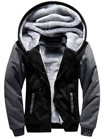 TOLOER Men's Pullover Winter Fleece Hoodie Jackets Full Zip Warm Thick Coats