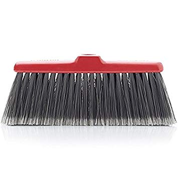 Fuller Brush Fiesta Red Kitchen Broom Head – 10” Sweeping Path - Picks Up All Fine Particles Including: Sugar, Salt and Crumbs