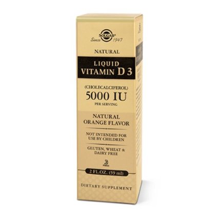 Solgar Liquid Vitamin D3 Cholecalciferol 5000 IU - Natural Orange Flavor, 2 Oz Count, 2 Ounce