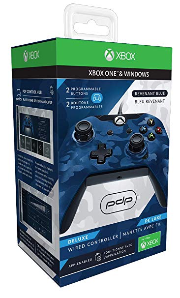 PDP DX Wired Controller with Programmable Back Paddle(XB1 - Blue Camo) (Xbox One)