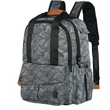 Ferlin Multi-function Baby Diaper Nappy Bags Backpack with Changing Pad(0723-Camo)