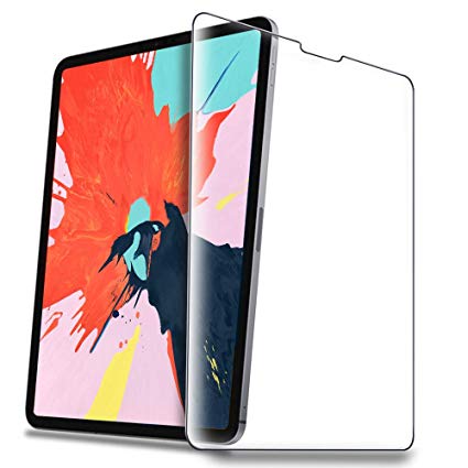 HBorna Screen Protector for Apple iPad Pro 12.9'', 9H Hardness Tempered Glass Screen Protector with Apple Pencil Compatible/Bubble Free for All Screen iPad Pro 12.9 inch 2018 Release