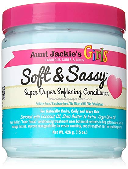 Aunt Jackie's Girls Soft and Sassy Super Duper Softening Conditioner, 15 oz