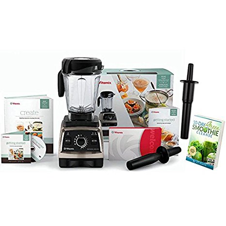 Vitamix Professional Series 750 Blender (1944) Bundle Includes: 10-Day Green Smoothie Cleanse: Lose Up to 15 Pounds in 10 Days! Paperback Book and Two Accelerator/Tamper Tools (Brushed Stainless Finish)