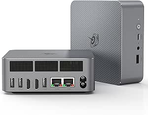 Beelink EQi12 Dual LAN Mini PC, Intel Core 1220P(10C/12T, up to 4.4GHz), 24GB LPDDR5 5200MHz 500GB PCIe4.0 SSD, Mini Desktop Computer Support WiFi 6/ BT5.2/ Dual HDMI/Bulit-in 85W Power Supply