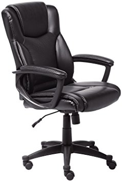 Serta Style Hannah II Office Chair, Bonded Leather, Black