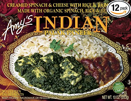 Amy's Indian Palak Paneer, Gluten-Free, Organic, 10-Ounce Boxes (Pack of 12)