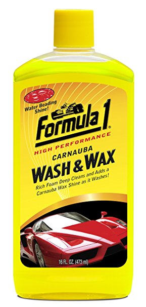 Formula 1 Carnauba Car Wash and Wax - Removes Dirt and Grime, Protects and Shines - 16 oz.