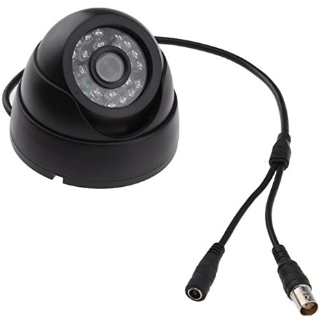 Night Vision 420 TV Lines Security Camera Weatherproof Sharp CCD Color Dome Camera with 3.6mm Lens Wide Angle View
