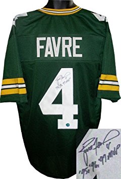 Brett Favre signed Green Bay Packers Green Prostyle Jersey '95, '96, '97 MVP- Favre Hologram