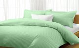 Home Collection 4 Piece classic sateen stripe King Sage