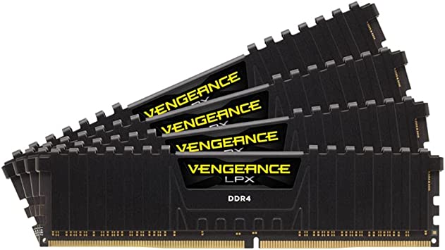 CORSAIR Vengeance LPX 64GB (4x16GB) DDR4 3600 (PC4-28800) C18 1.35V Desktop Memory - Black