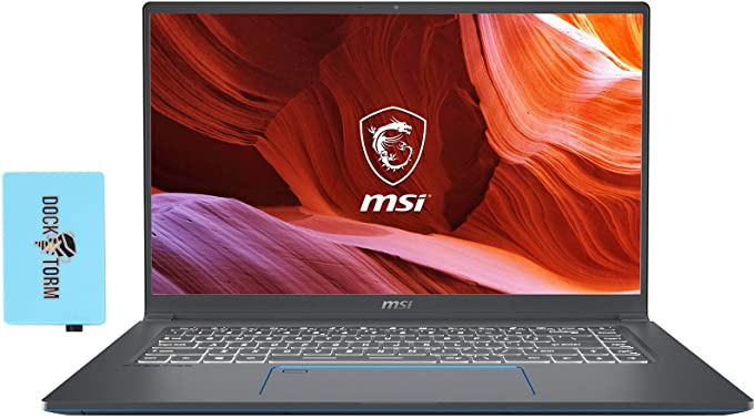 MSI Prestige 15 Gaming and Entertainment Laptop (Intel i7-1185G7 4-Core, 16GB RAM, 512GB SSD, GTX 1650 [Max-Q], 15.6" Full HD (1920x1080), Fingerprint, WiFi, Bluetooth, Win 10 Home) with Hub