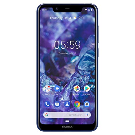 Nokia Mobile Nokia 5.1 Plus - Android 9.0 Pie - 32 GB - Dual Camera - Dual SIM Unlocked Smartphone (AT&T/T-Mobile/MetroPCS/Cricket/Mint) - 5.86" 19:9 HD  Screen - Blue